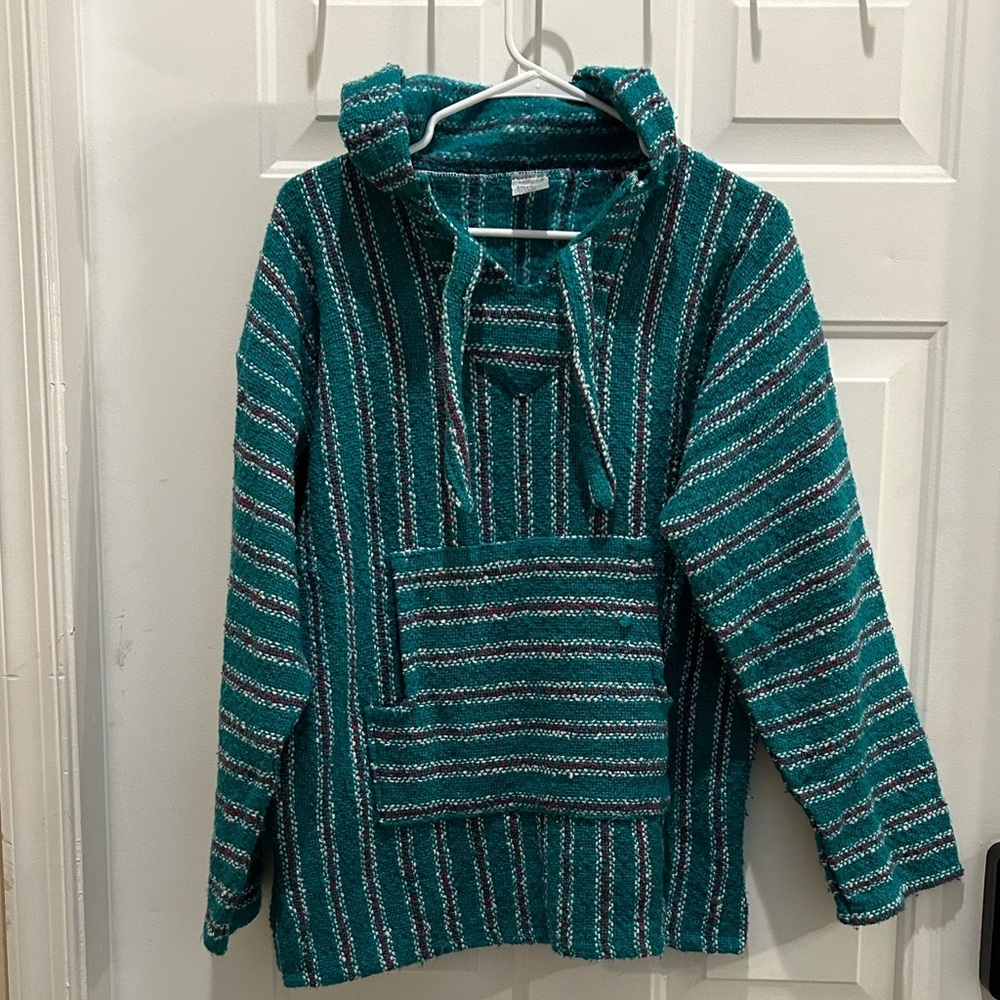 Striped Teal Women's Sweater